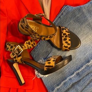 Franco Sarto Leopard Print Heels
